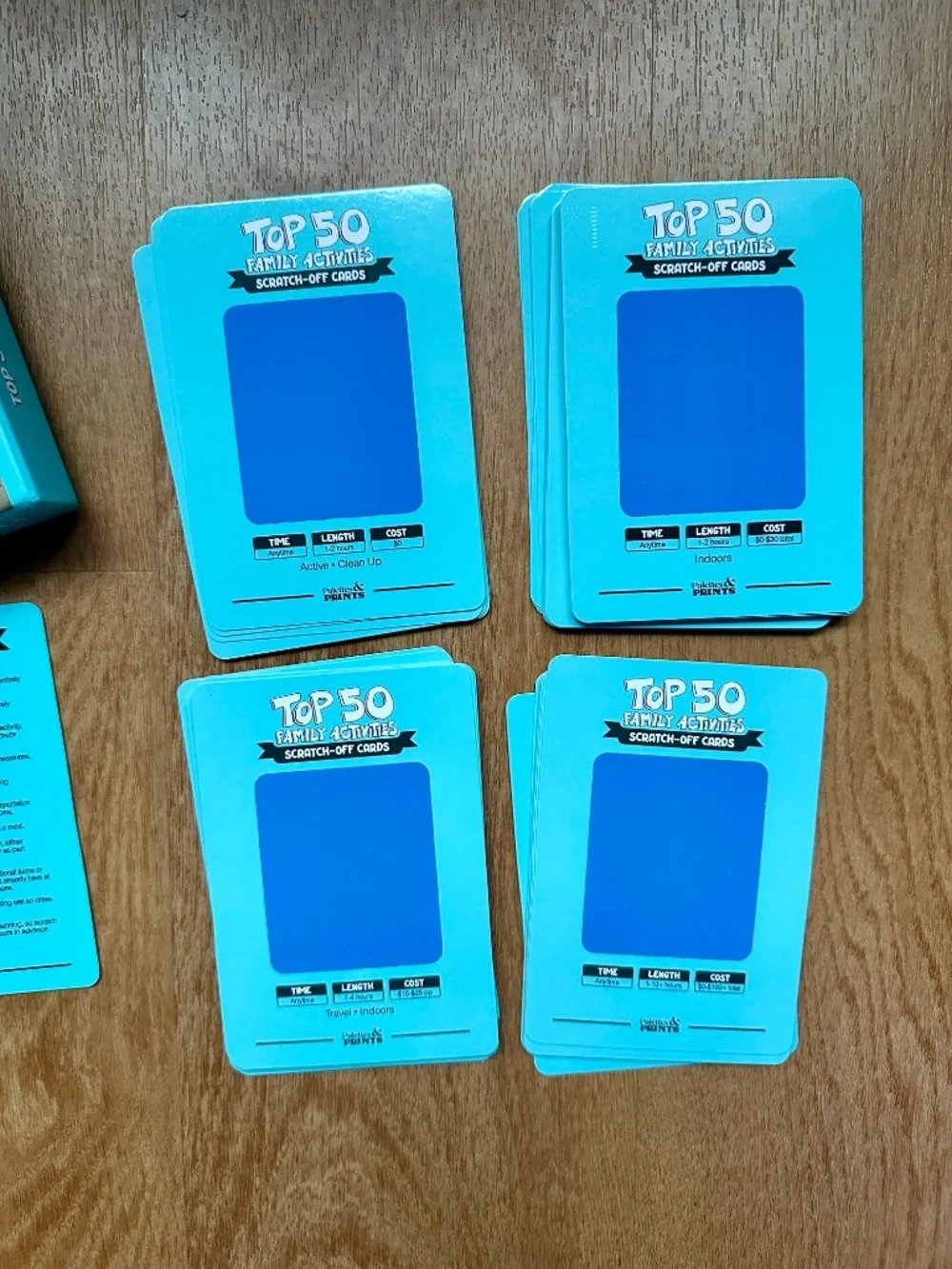 Top 50 Family Activities Scratch Off Cards Palettes & Prints 49 Unused